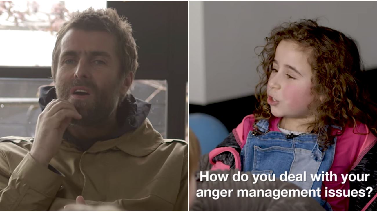 Bisarra ögonblick när Liam Gallagher intervjuas av barn