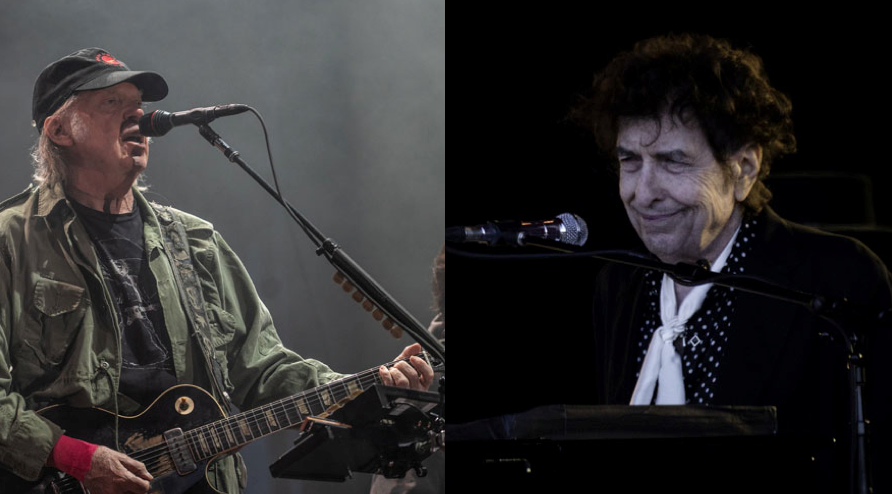 Se Neil Young och Bob Dylan uppträda tillsammans för första gången på 25 år